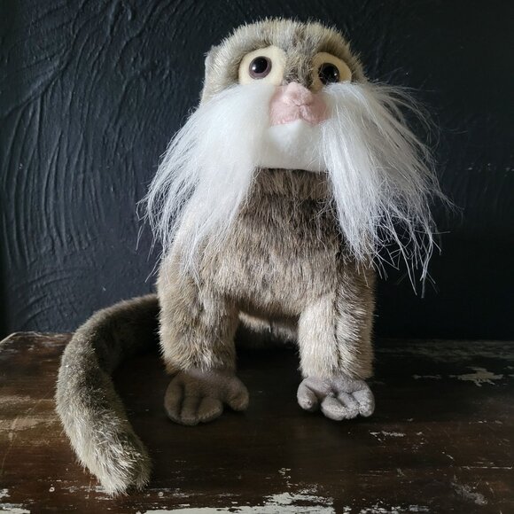 Emperor Tamarin Monkey Plush Realistic Stuffed Animal Wild Republic Monkey Plush - Picture 1 of 12